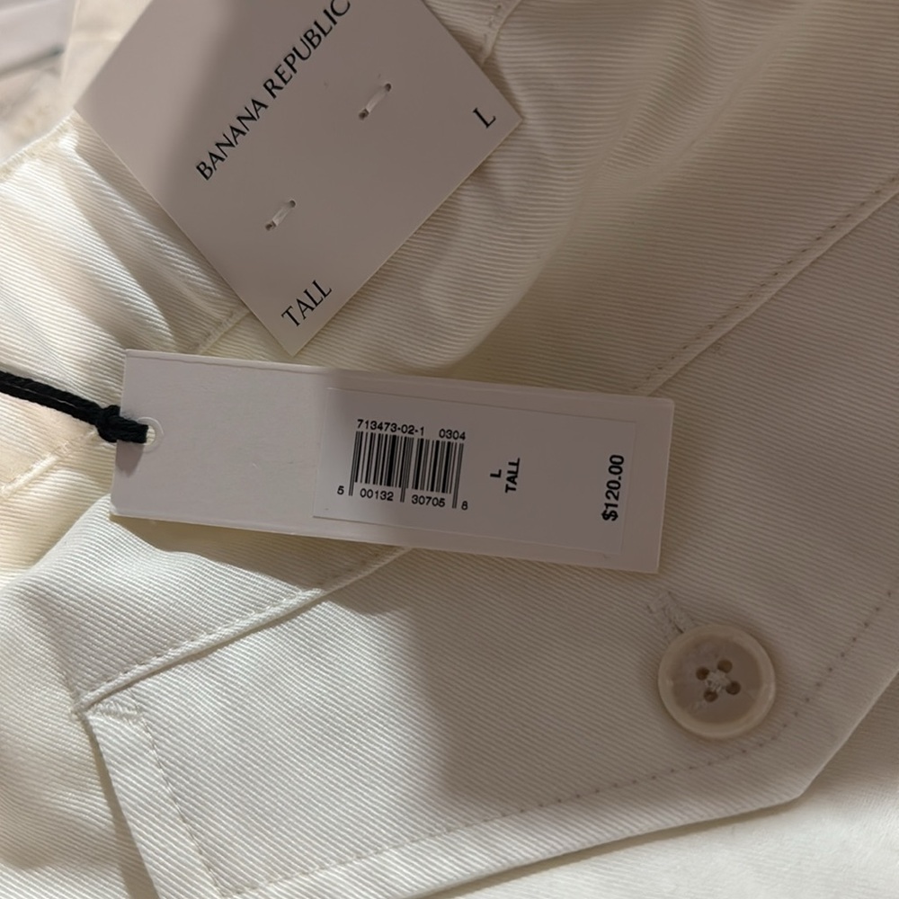 NWT Banana Republic The Everyday Wide-Leg Pant | Iced Vanilla Ivory - Picture 8 of 8
